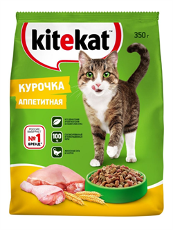 Сухой корм для кошек Kitekat, Курочка аппетитная, 350г - фото 15193