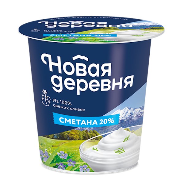 Сметана Новая Деревня 20% 300г - фото 16878