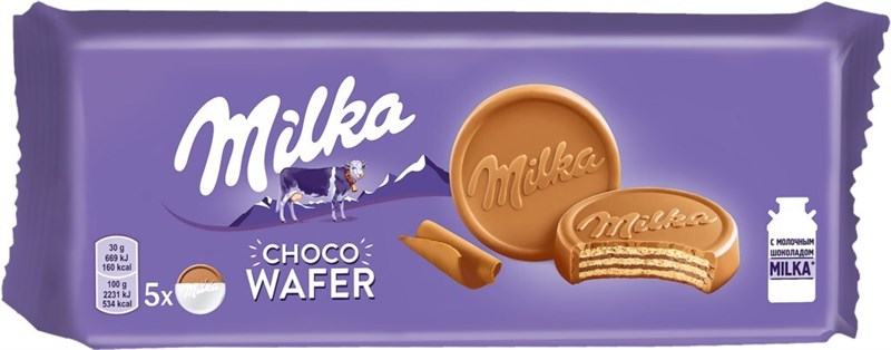 Шоколадные вафли Милка Choco Wafer 150гр - фото 17215