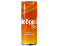 Сок газированный Добрый Апельсин (Fanta) ЖБ 0,33л