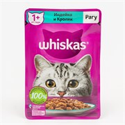 Влажный корм Whiskas для кошек  рагу индейка кролик 75г