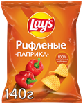 Чипсы Лейс рифленые 100% картофель Паприка 700г