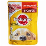 Влажный корм Pedigree для щенков всех пород, с говядиной в соусе, 85г