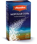 Соль морская Atlantika пищевая йодированная мелкая 500г