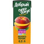 Натуральный сок Добрый Яблоко-персик Active kid 200мл