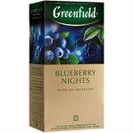 Чай Greenfield Blueberry Nights чёрный с ароматом черники и ежевики 25 пакетиков