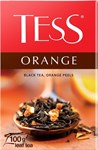 Чай листовой черный Tess Orange с цедрой апельсина 100г