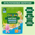 Каша Gipopo 6+ молочная мультизлаковая банан-яблоко 170г 35038